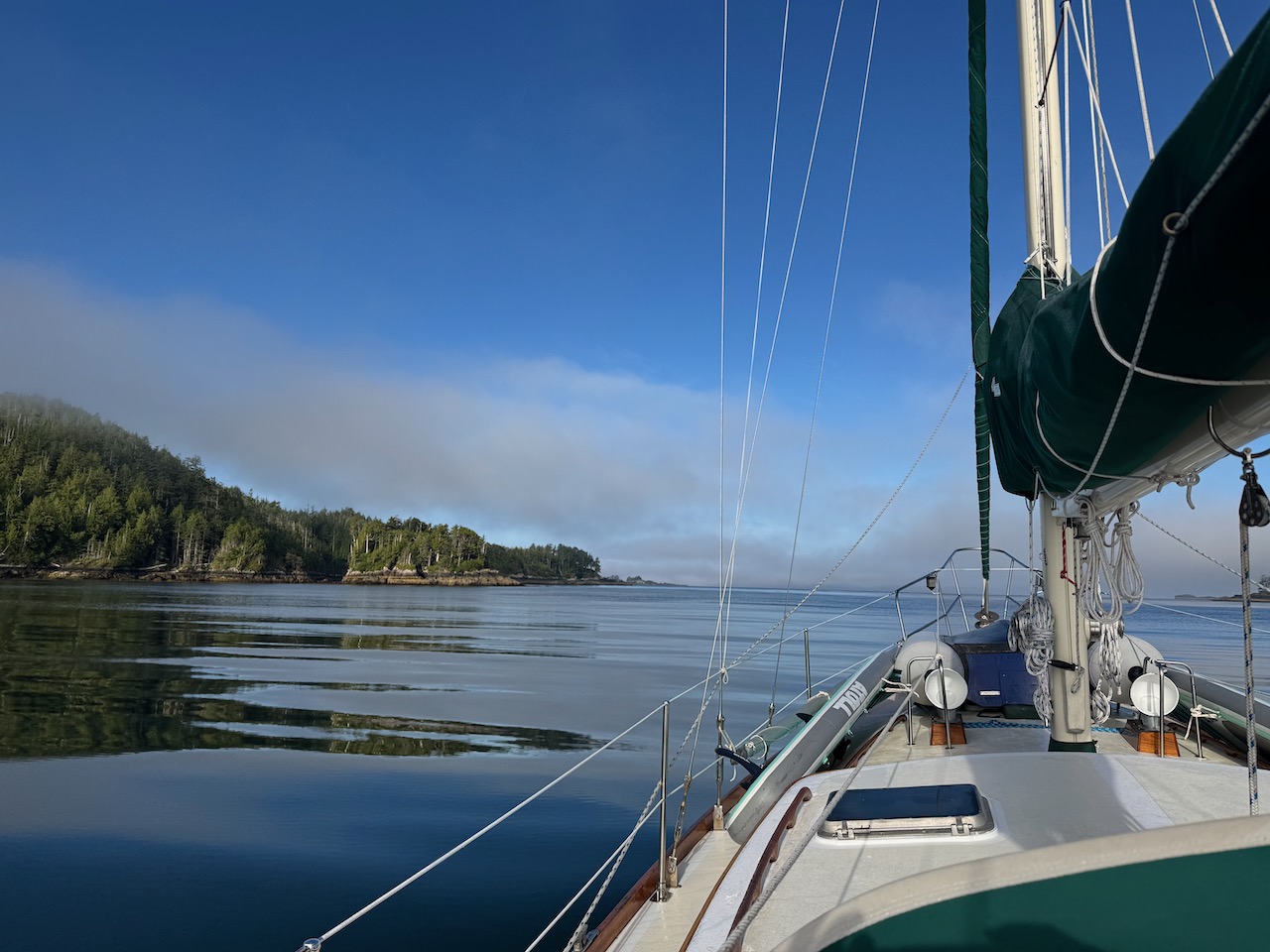 Heading out Klaskish Bay to round the Brooks Peninsula.